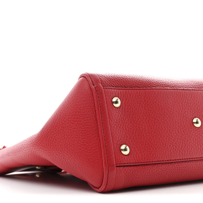 Gucci Pebbled Calfskin Small Soho Top Handle Bag Red 9 of 11