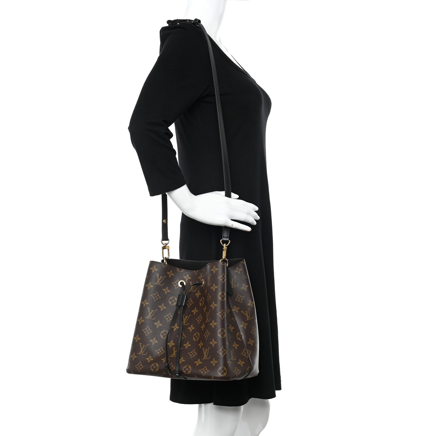 Louis Vuitton Monogram Neonoe MM Black 2 of 9