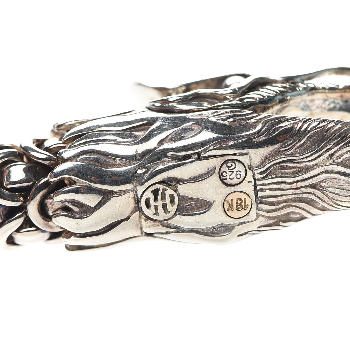 Sterling Silver 18K Yellow Gold Naga Dragon Collar Necklace