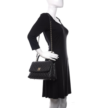 Chanel Caviar Quilted Small Coco Handle Flap Black 2 of 11