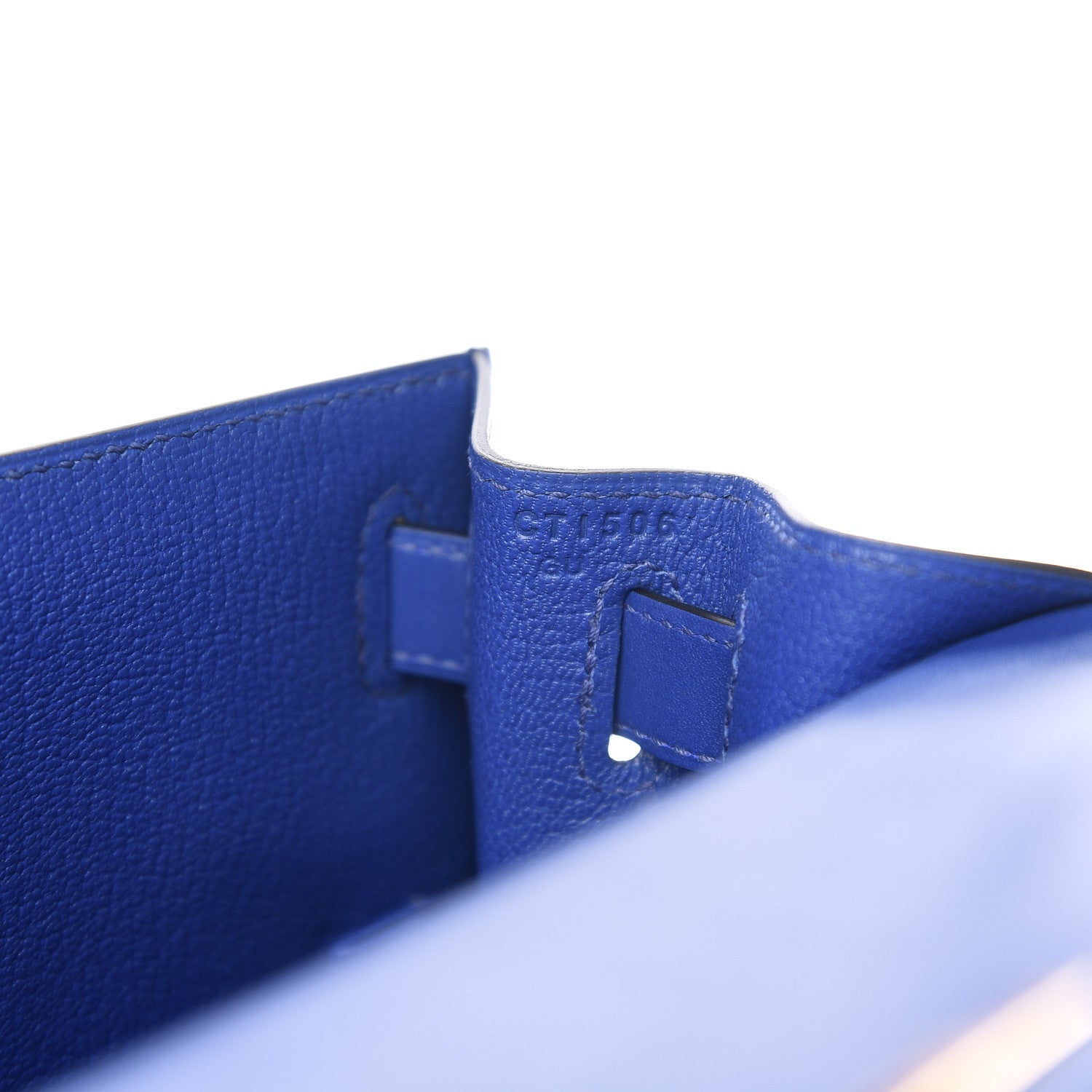 Hermes Tadelakt Kelly Sellier 28 Bleu Electrique 5 of 10