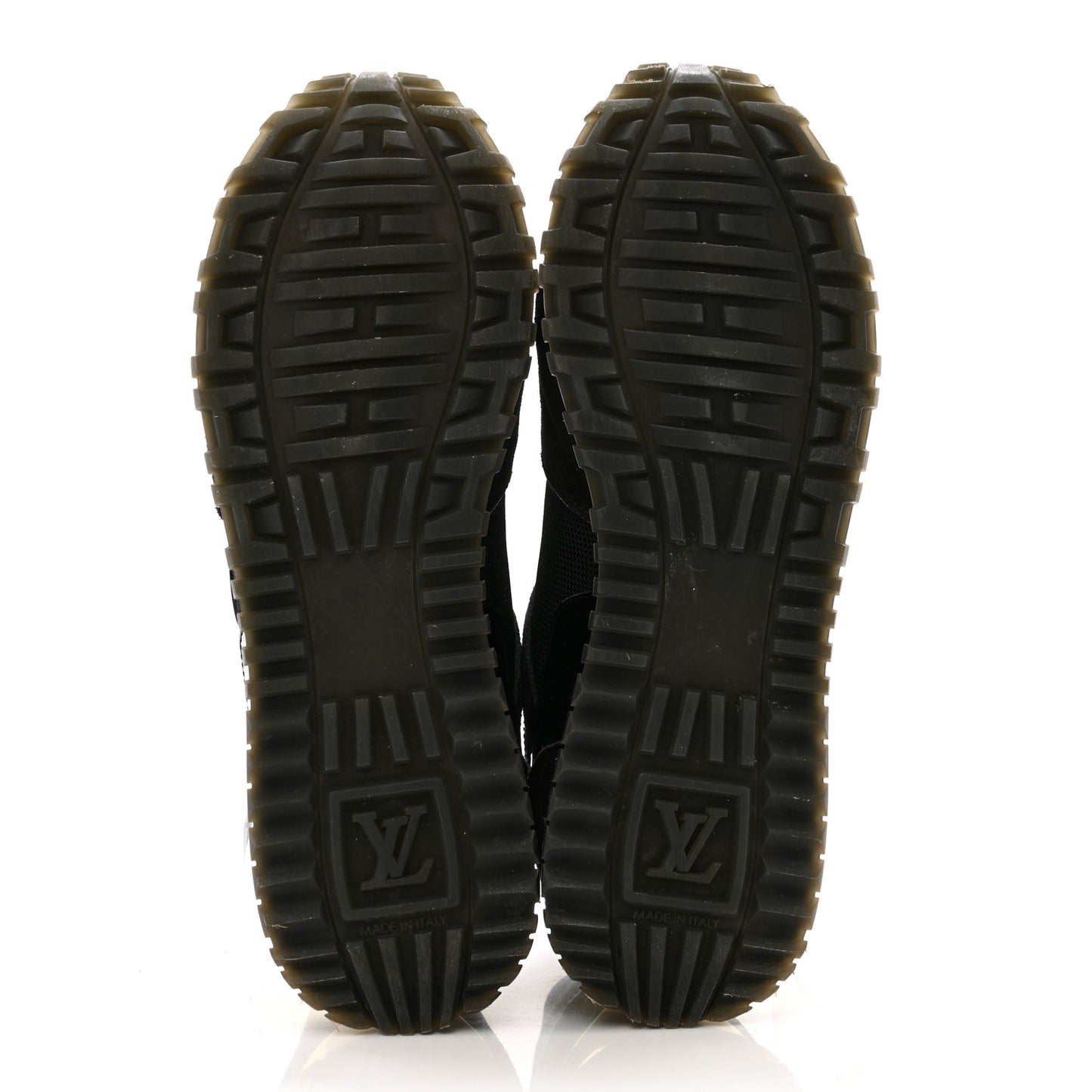 Suede Monogram Run Away Sneakers 39 Black