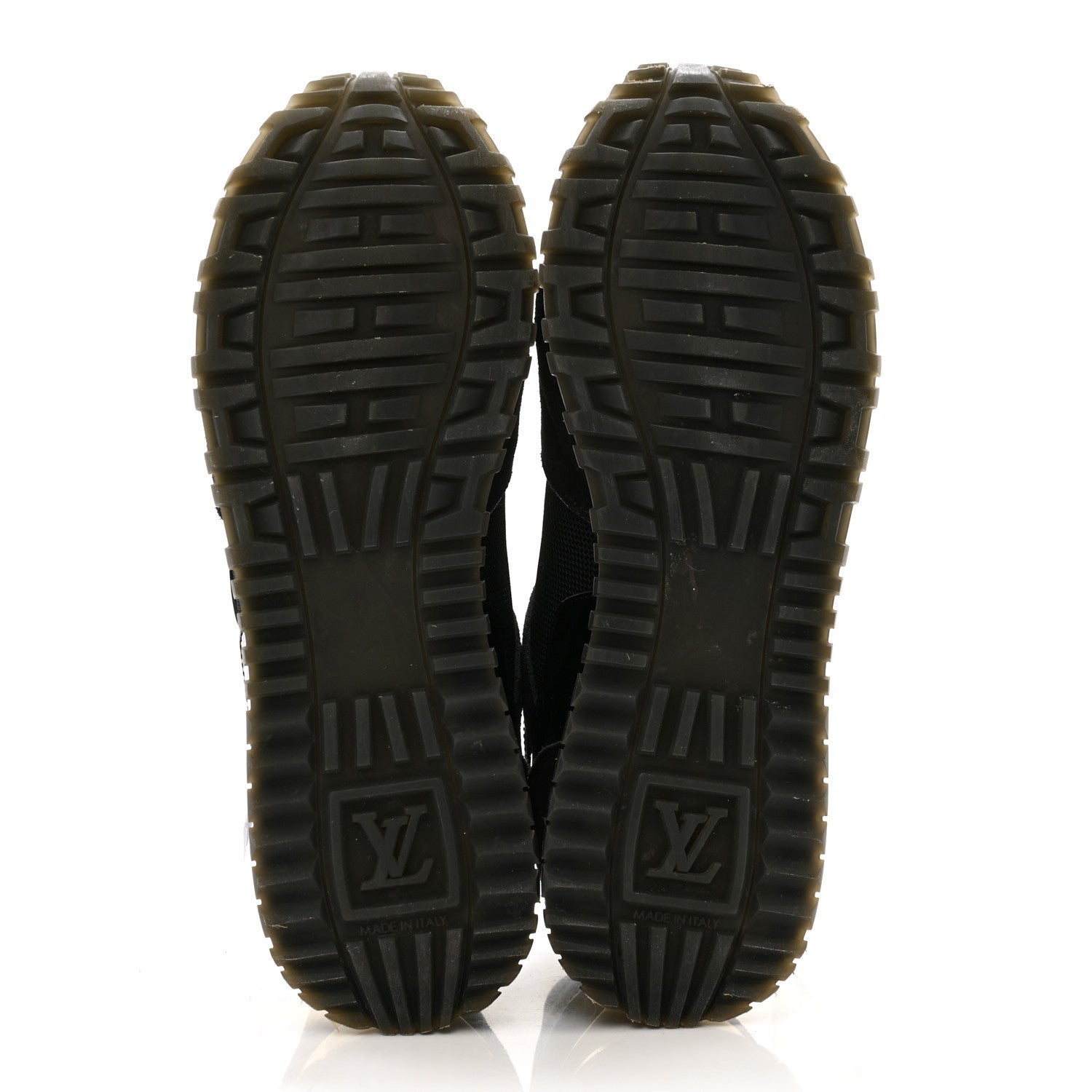 Louis Vuitton Suede Monogram Run Away Sneakers 39 Black 5 of 11