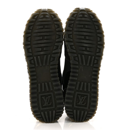 Louis Vuitton Suede Monogram Run Away Sneakers 39 Black 5 of 11