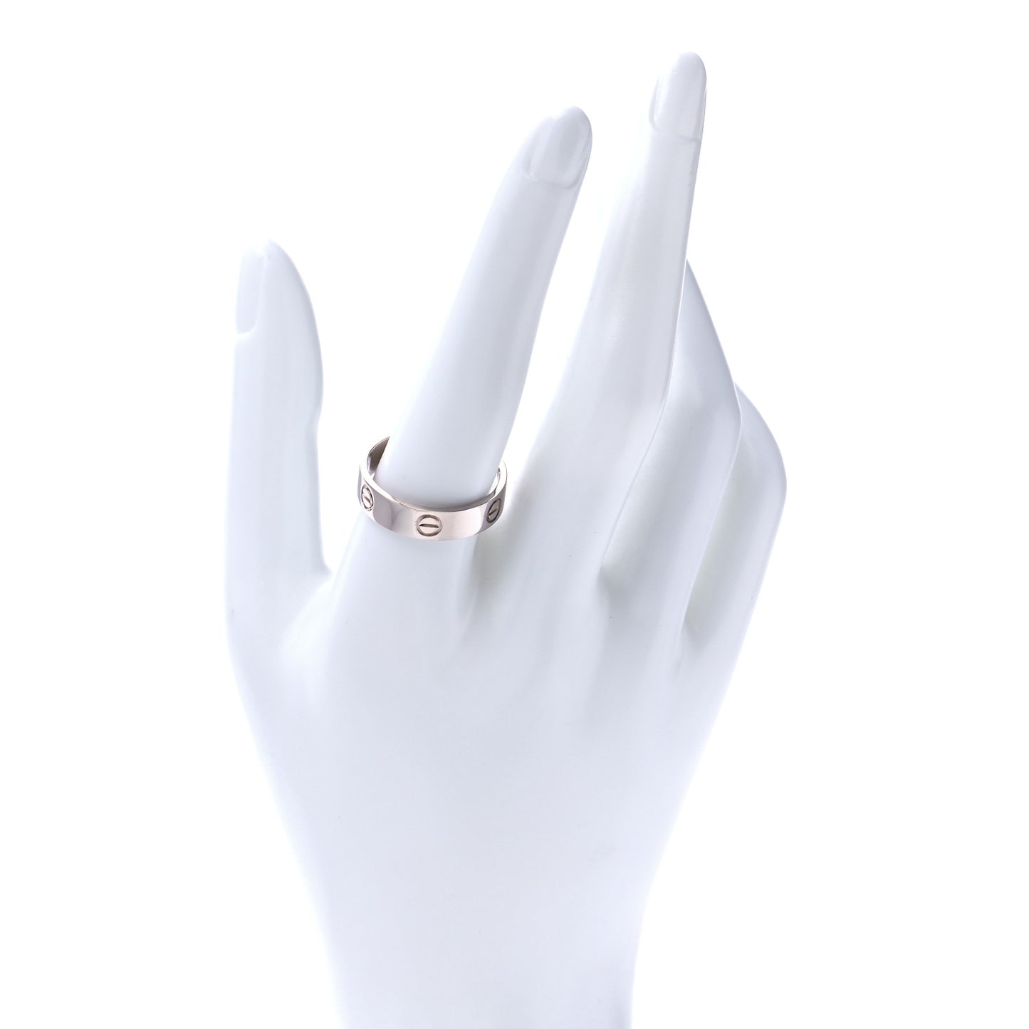 18K White Gold 5.5mm LOVE Ring 62 10