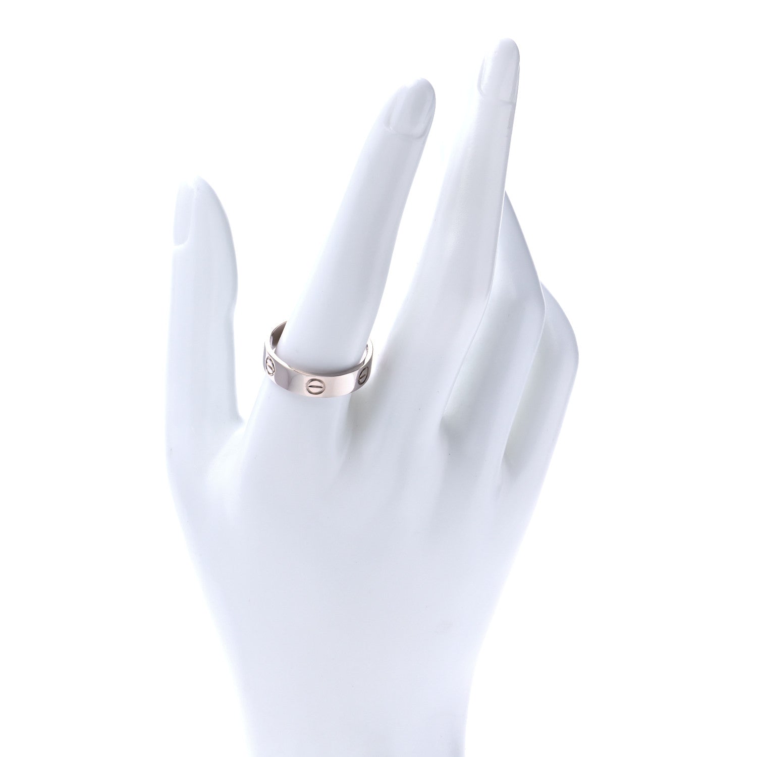 Cartier 18K White Gold 5.5mm LOVE Ring 62 10 2 of 6