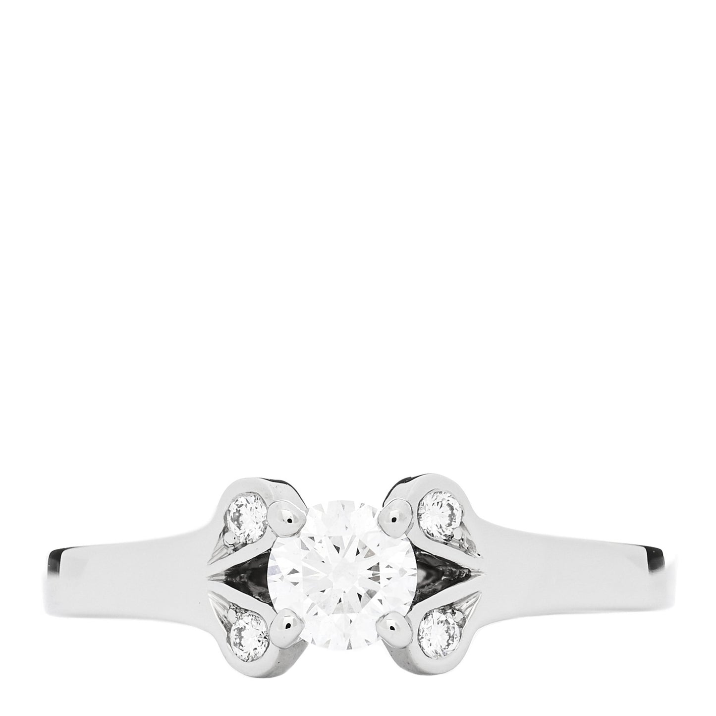 Platinum Diamond .26ct Ballerine Solitaire Engagement Ring 45 3.25