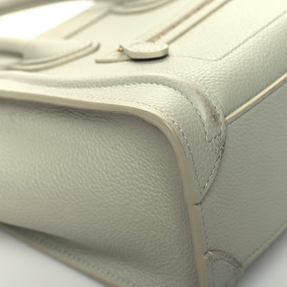 Celine Drummed Calfskin Nano Luggage Vert D'eau 10 of 18