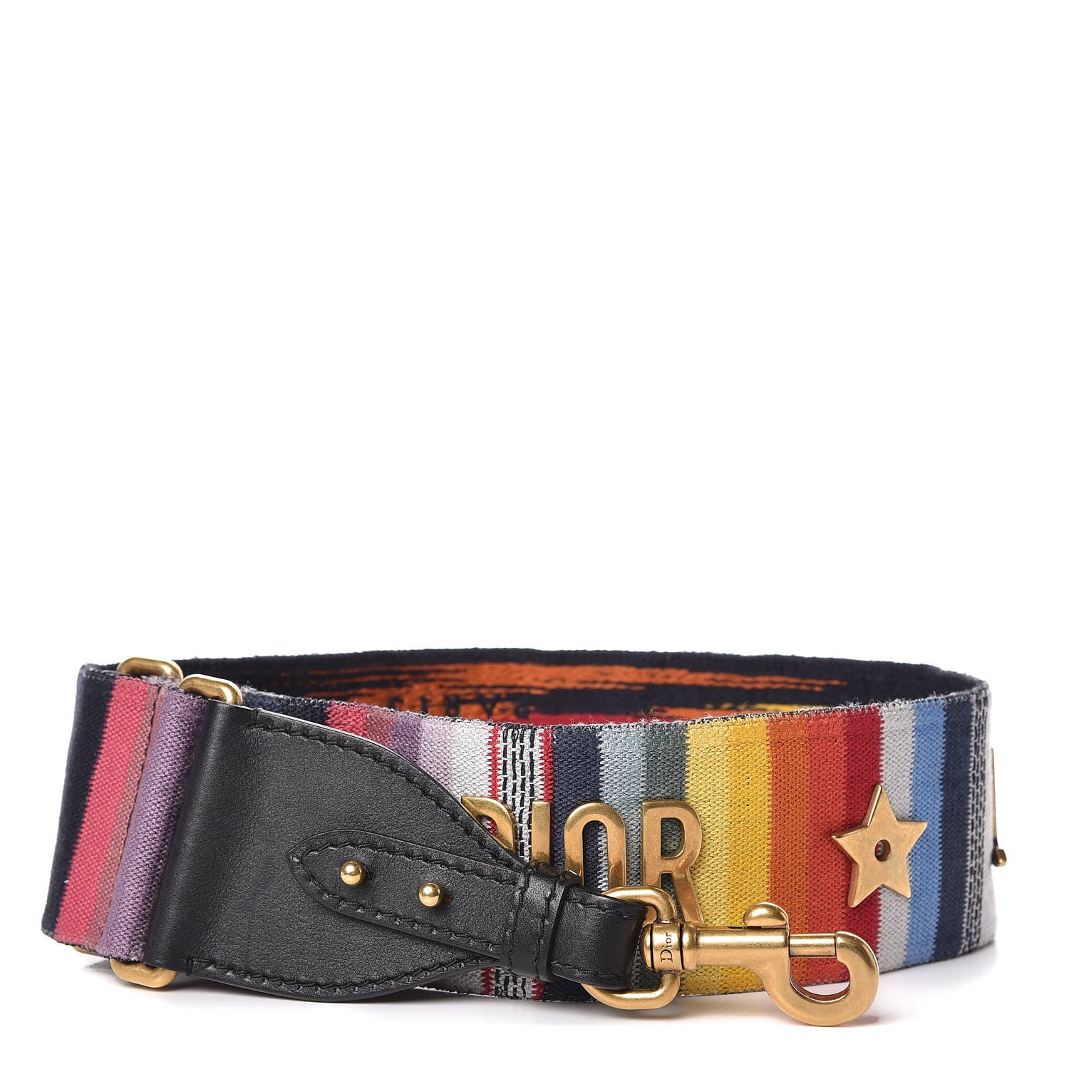 Christian Dior Canvas Embroidered Studded Rainbow J’Adior Shoulder Strap 1 of 3