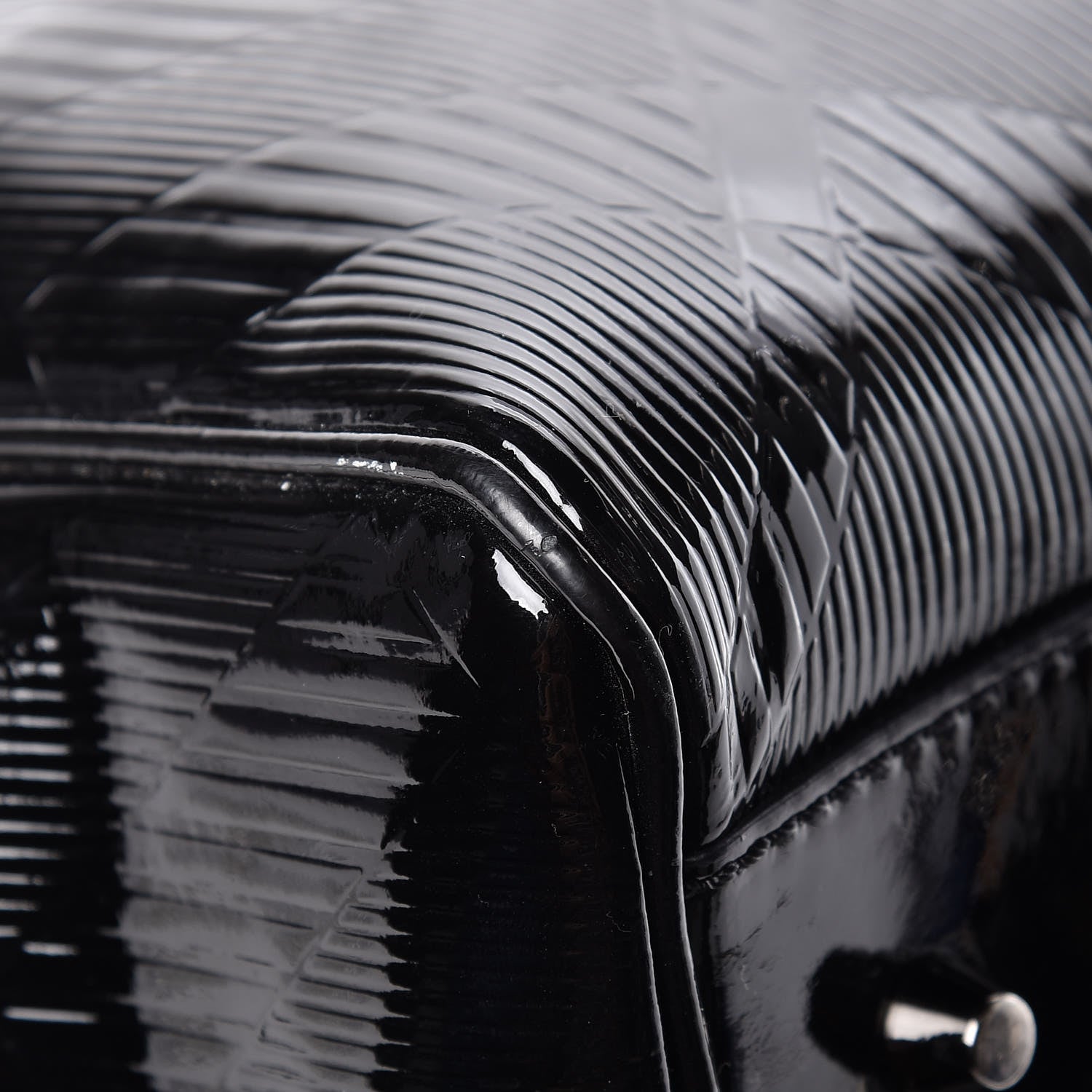 Burberry Patent Check Embossed Small Bilmore Tote Black 10 of 11