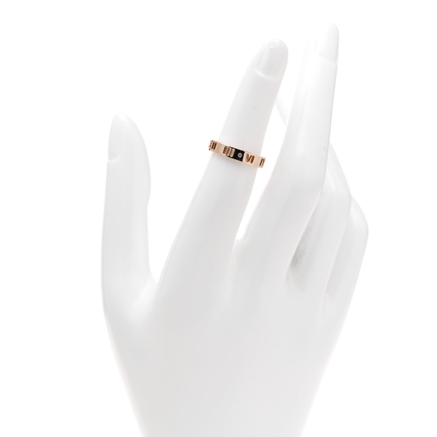 18K Rose Gold Diamond Atlas Pierced Ring 49 4.75