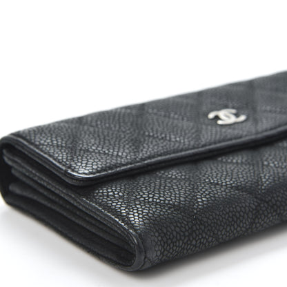 Chanel Iridescent Caviar Quilted Large Flap Wallet Black 5 of 9