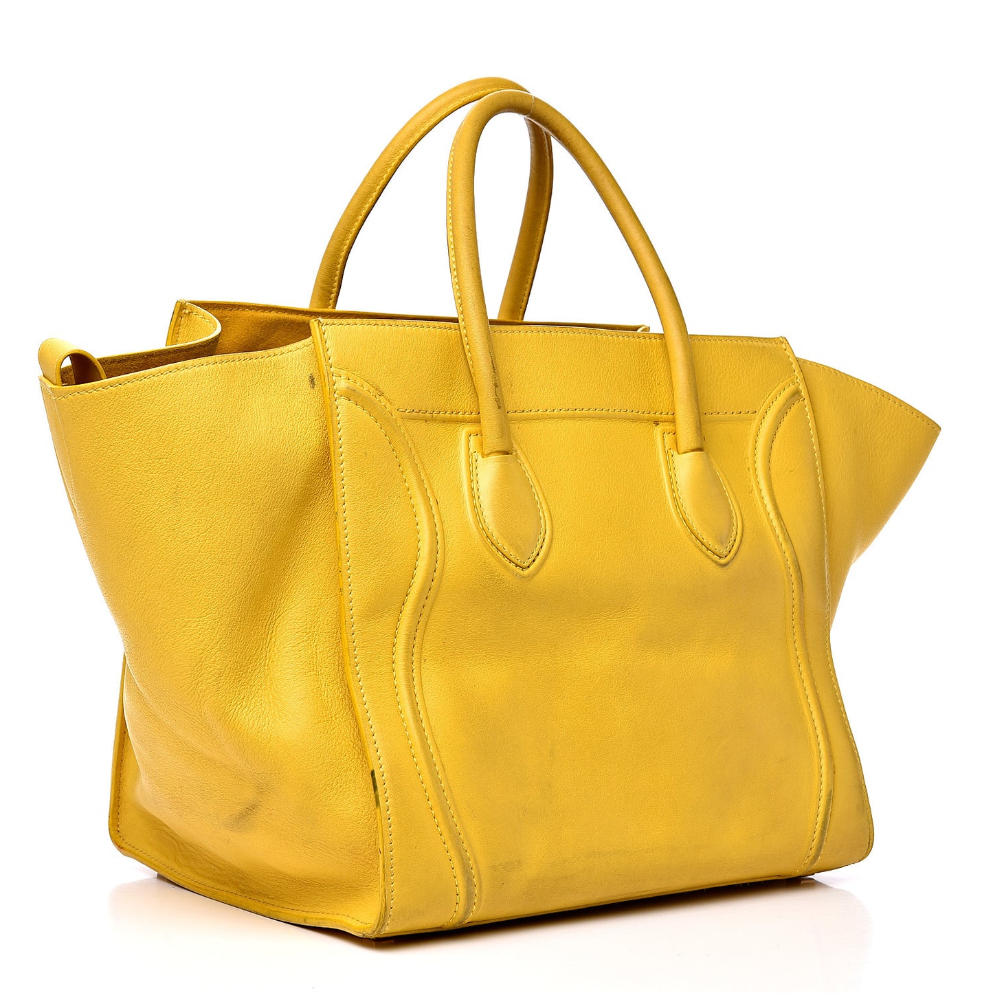 Supple Calfskin Medium Phantom Luggage Yellow
