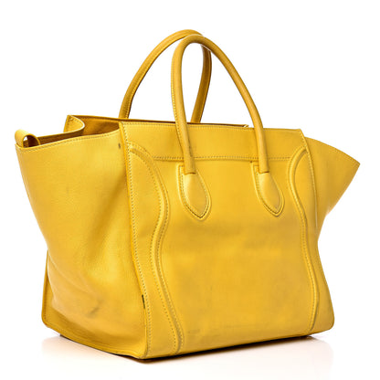 Celine Supple Calfskin Medium Phantom Luggage Yellow 2 of 24