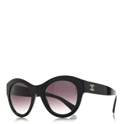 Chanel Acetate Butterfly Sunglasses 5371 Black 1 of 7