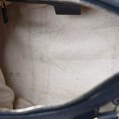 Gucci Monogram Vintage Web Small Boston Navy 13 of 19