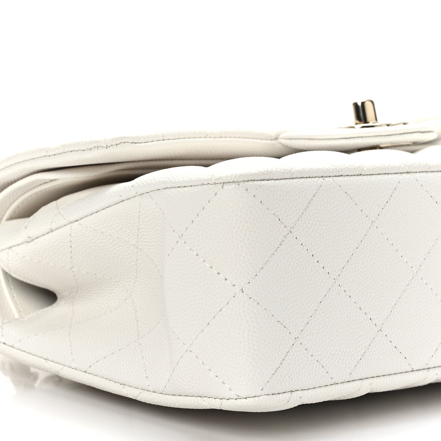 Chanel Caviar Quilted Small Double Flap White 8 of 10