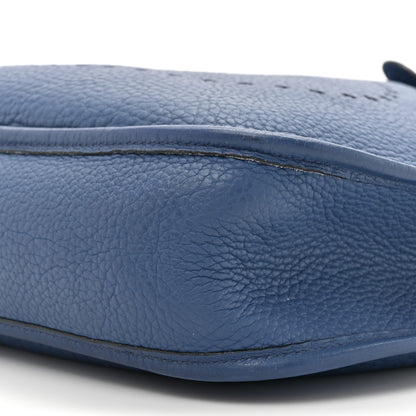 Hermes Taurillon Clemence Evelyne PM Bleu Brighton 9 of 17