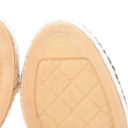 Chanel Striated Suede Espadrilles 37 Dark Grey 6 of 14