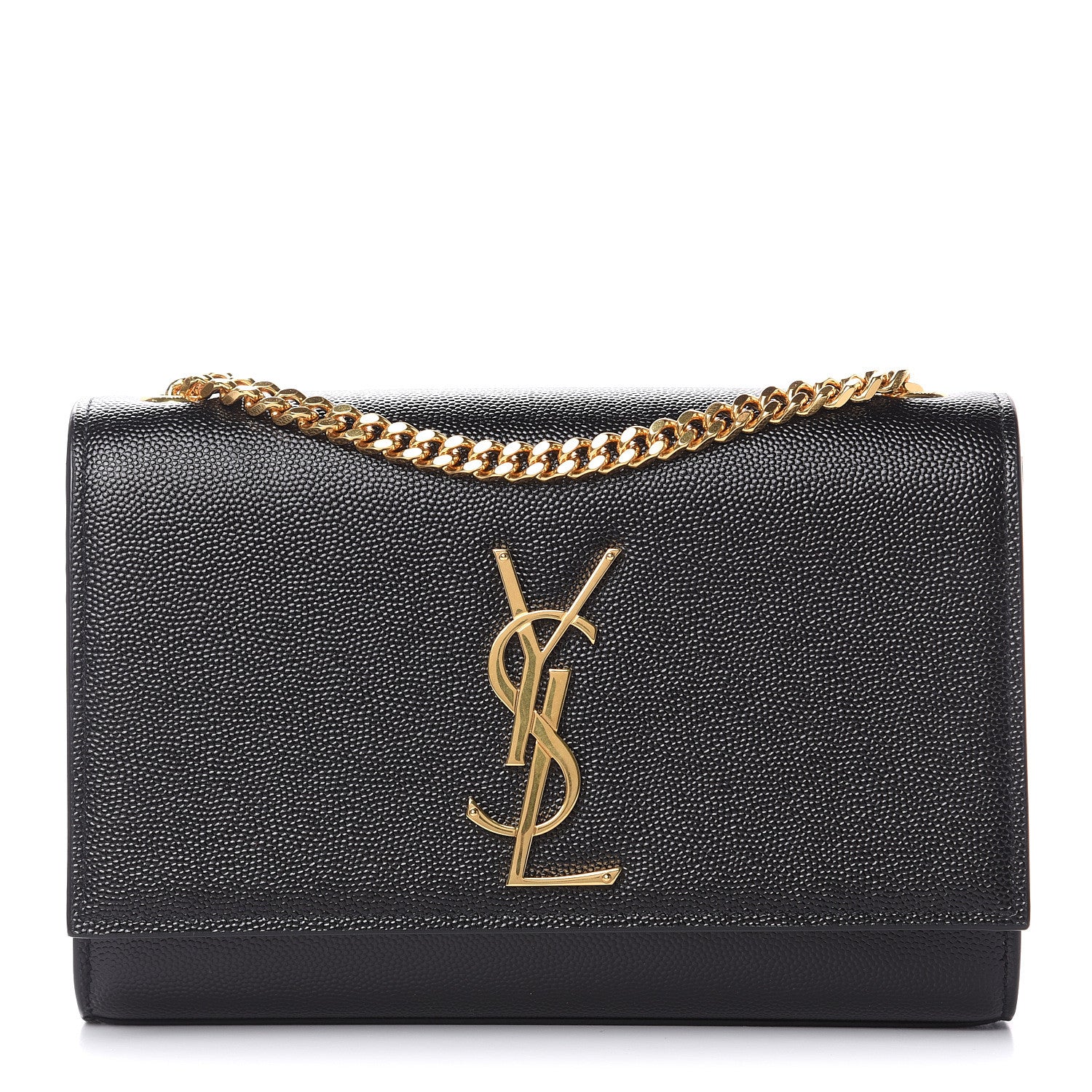 Saint Laurent Grain De Poudre Small Monogram Kate Satchel Black 1 of 9