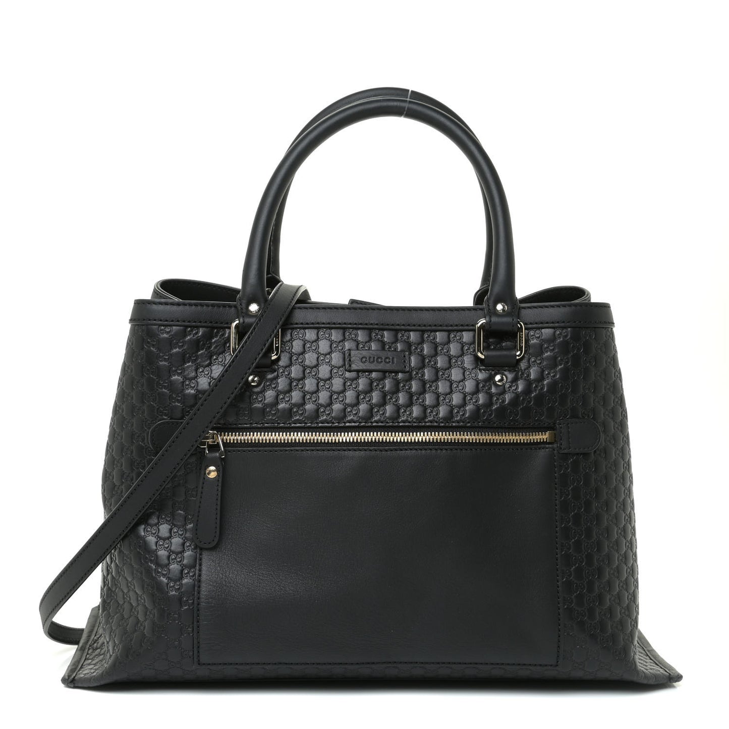 Soft Microguccissima Medium Tote Black
