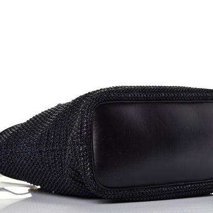 Saint Laurent Calfskin Raffia Mini Tote Black 7 of 8