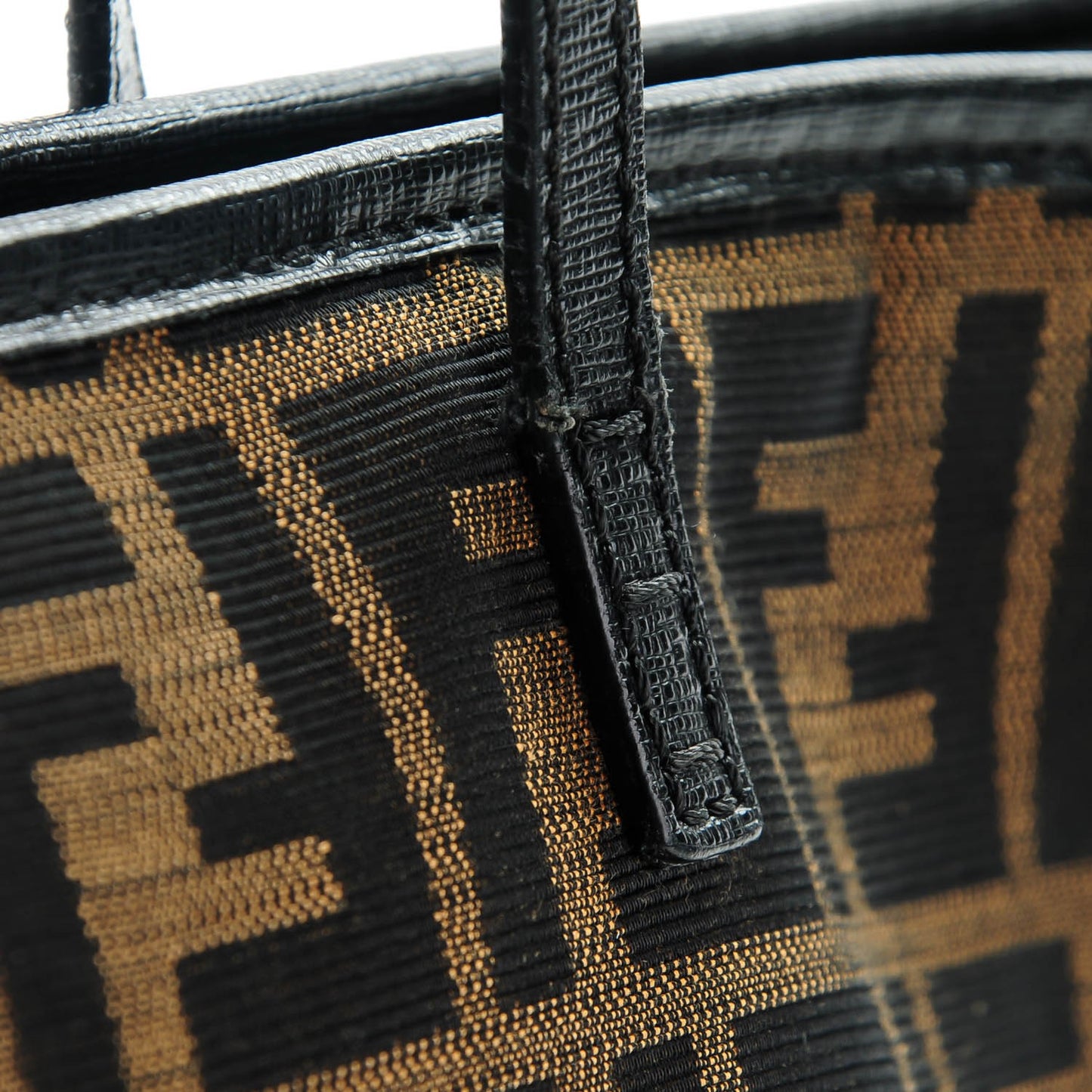 Zucca Vitello Elite Medium Roll Tote Tobacco Black