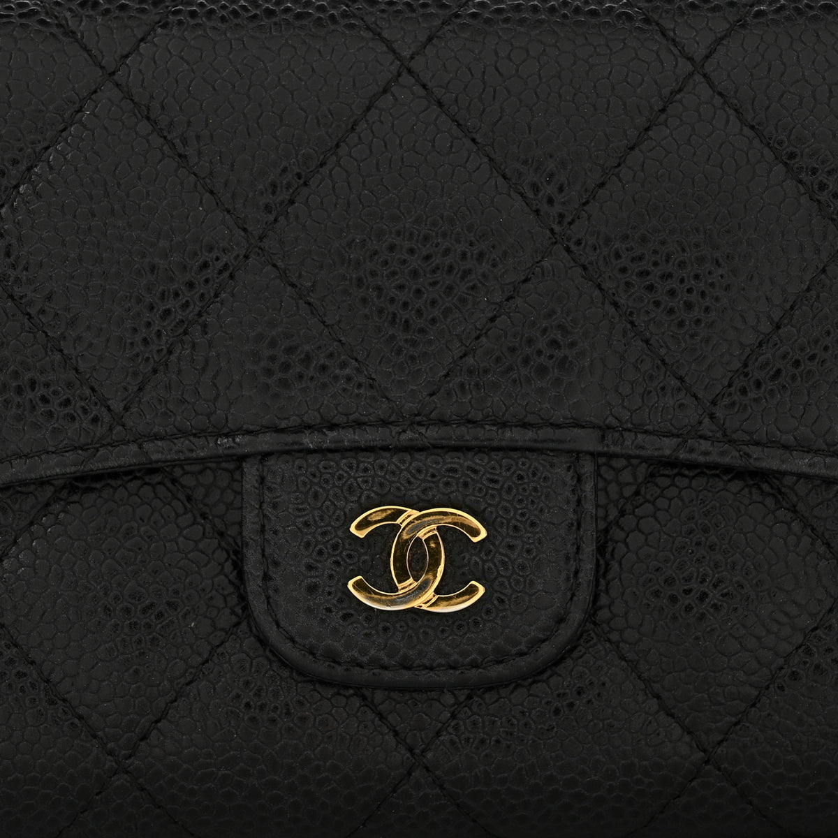 Chanel Caviar Quilted Long Flap Wallet Black 10 of 11