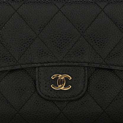 Chanel Caviar Quilted Long Flap Wallet Black 10 of 11