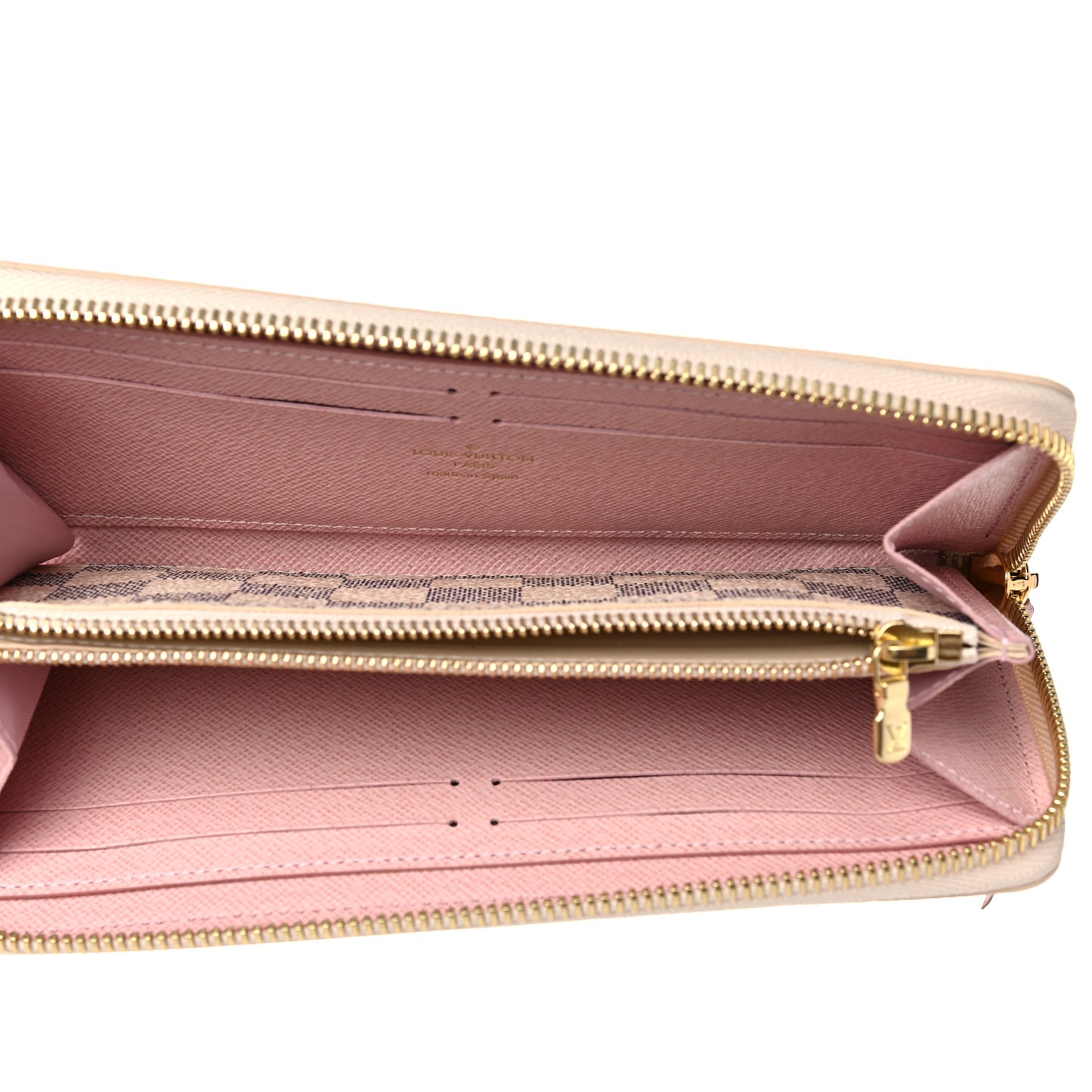Damier Azur Clemence Wallet Rose Ballerine