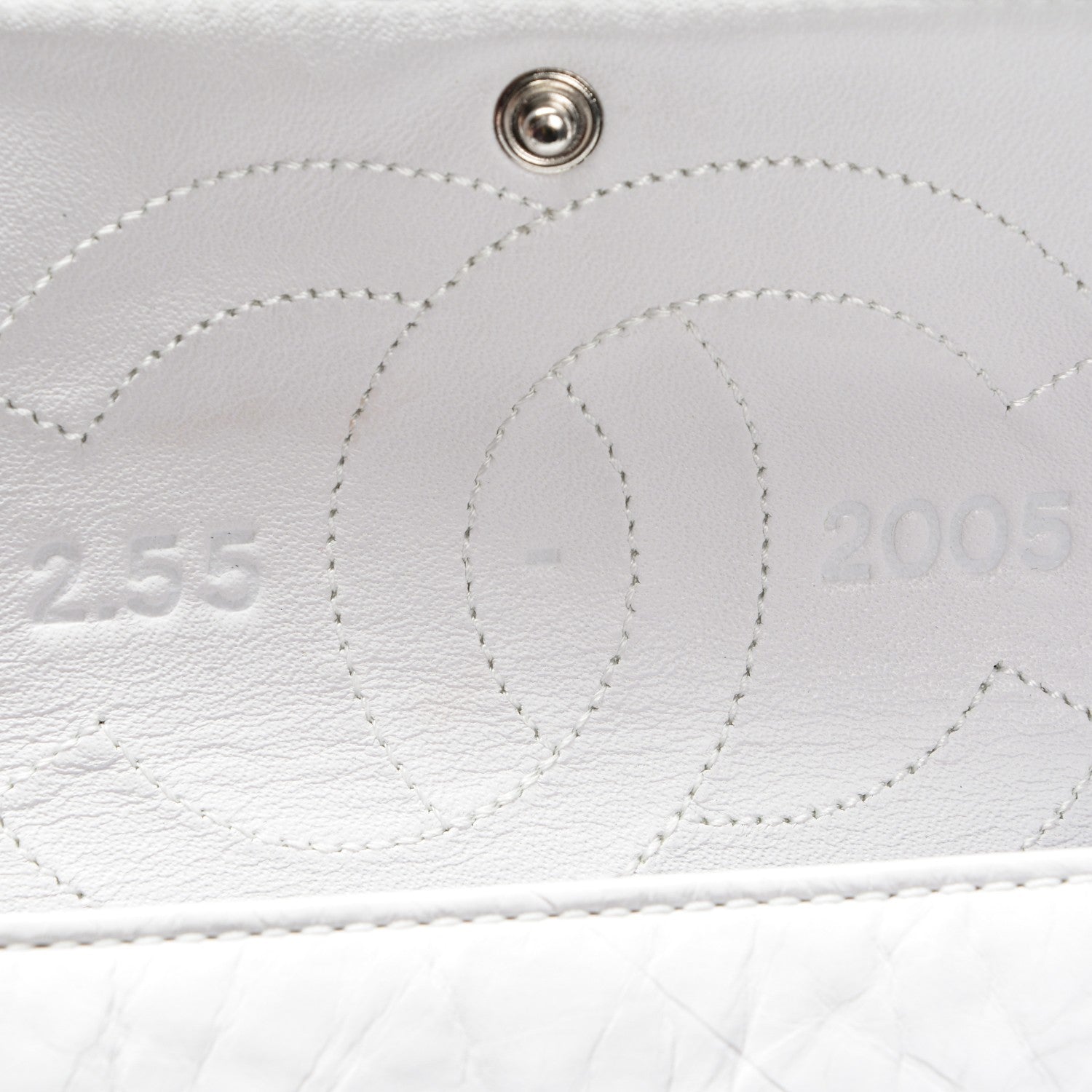 Chanel Aged Calfskin 50th Anniversary 2.55 Reissue 226 White 8 of 9