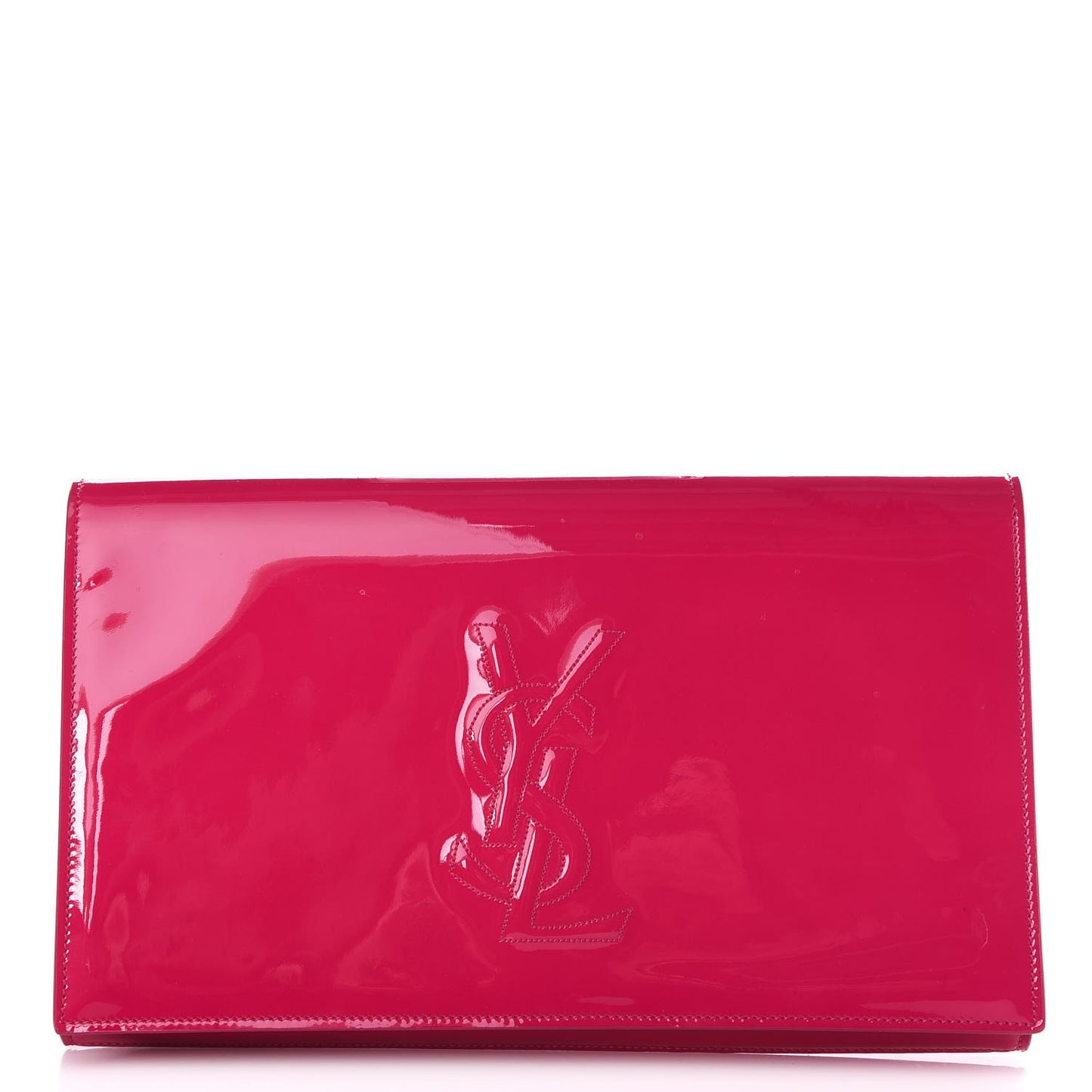 Patent Large Belle De Jour Clutch Fuchsia