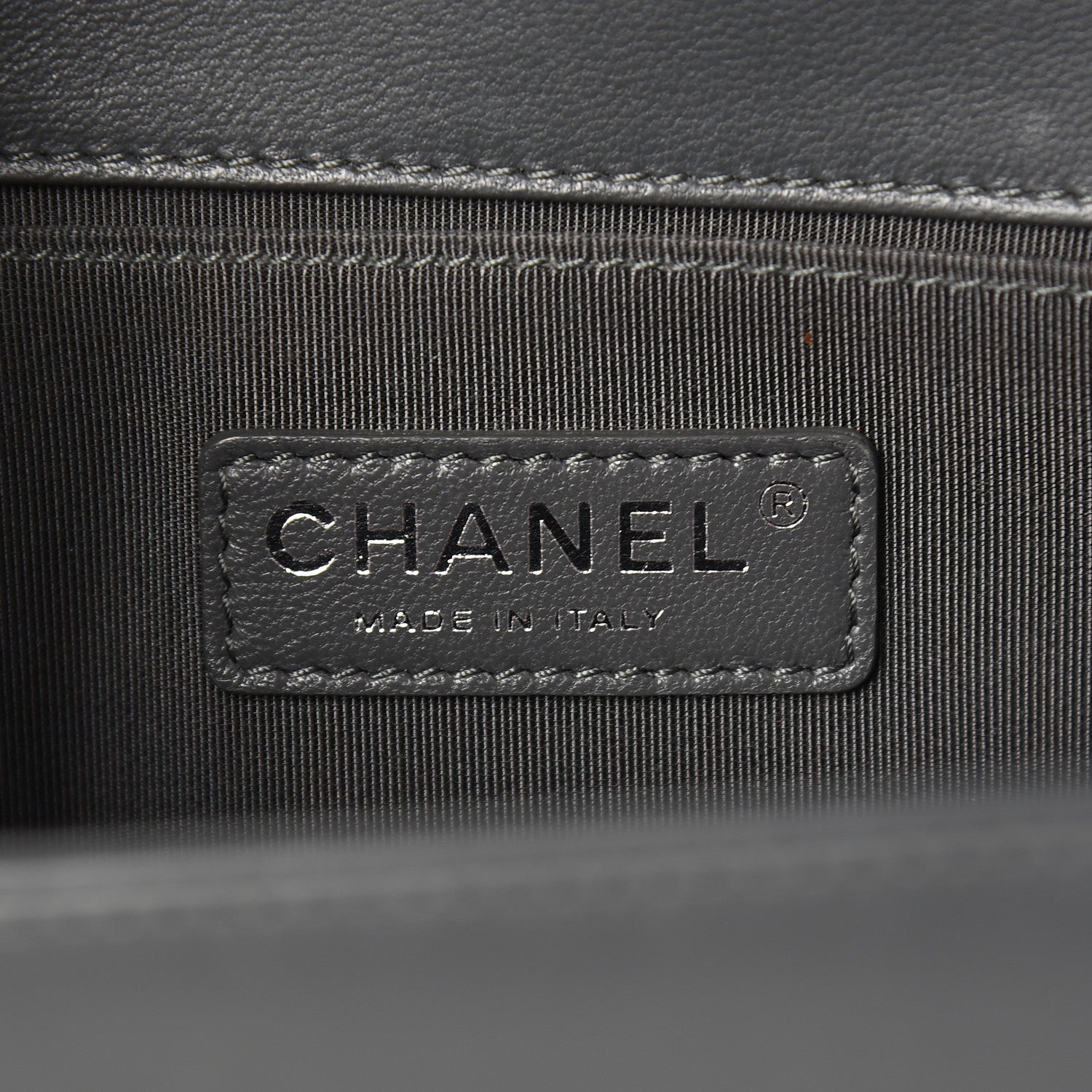Chanel Lambskin Quilted Medium Boy Flap Dark Grey 6 of 14