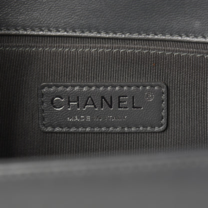 Chanel Lambskin Quilted Medium Boy Flap Dark Grey 6 of 14
