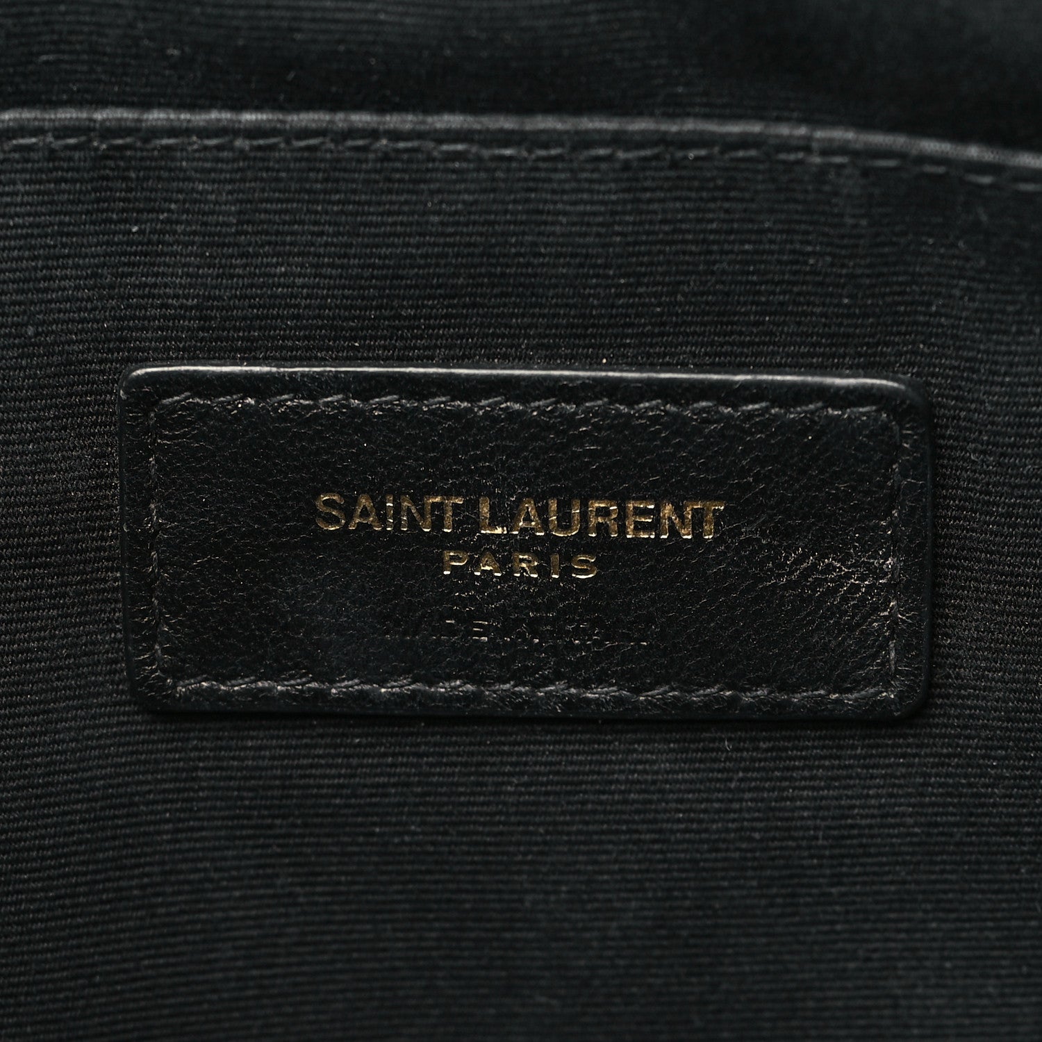 Saint Laurent Calfskin Matelasse Chevron Cassandre Monogram Document Holder Coal 6 of 10