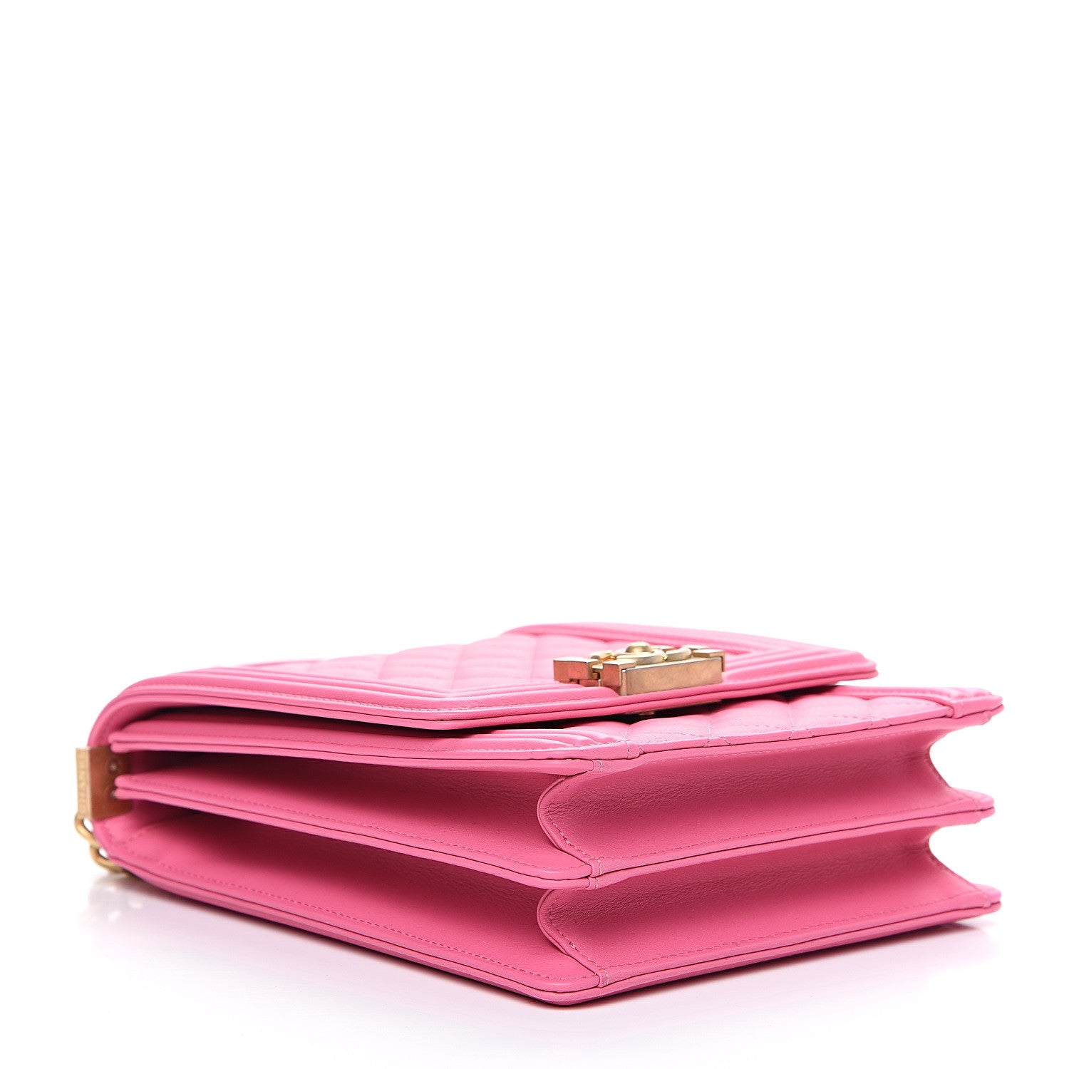 Chanel Calfskin Quilted North South Boy Flap Pink 3 of 11
