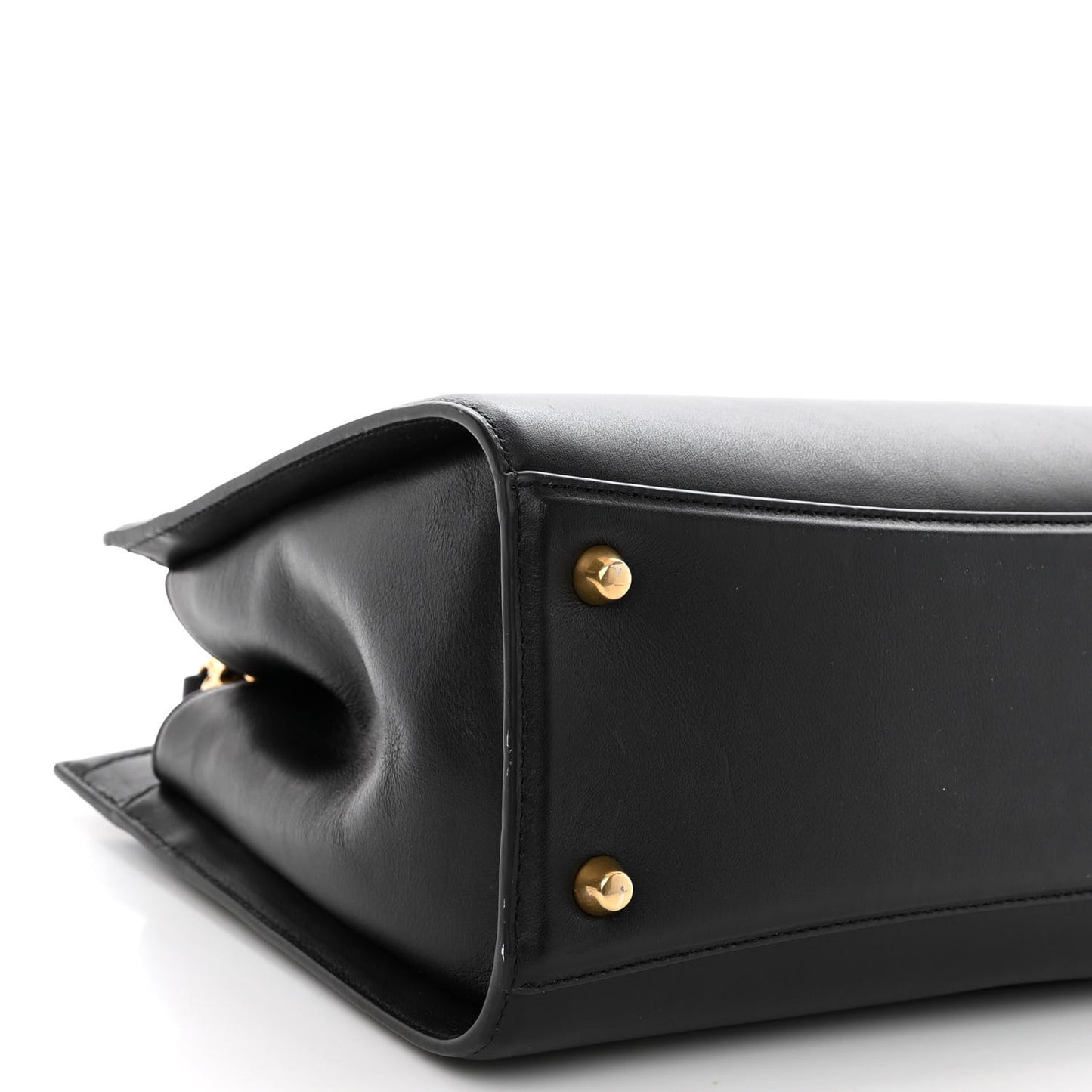 Calfskin Small West End Top Handle Bag Black