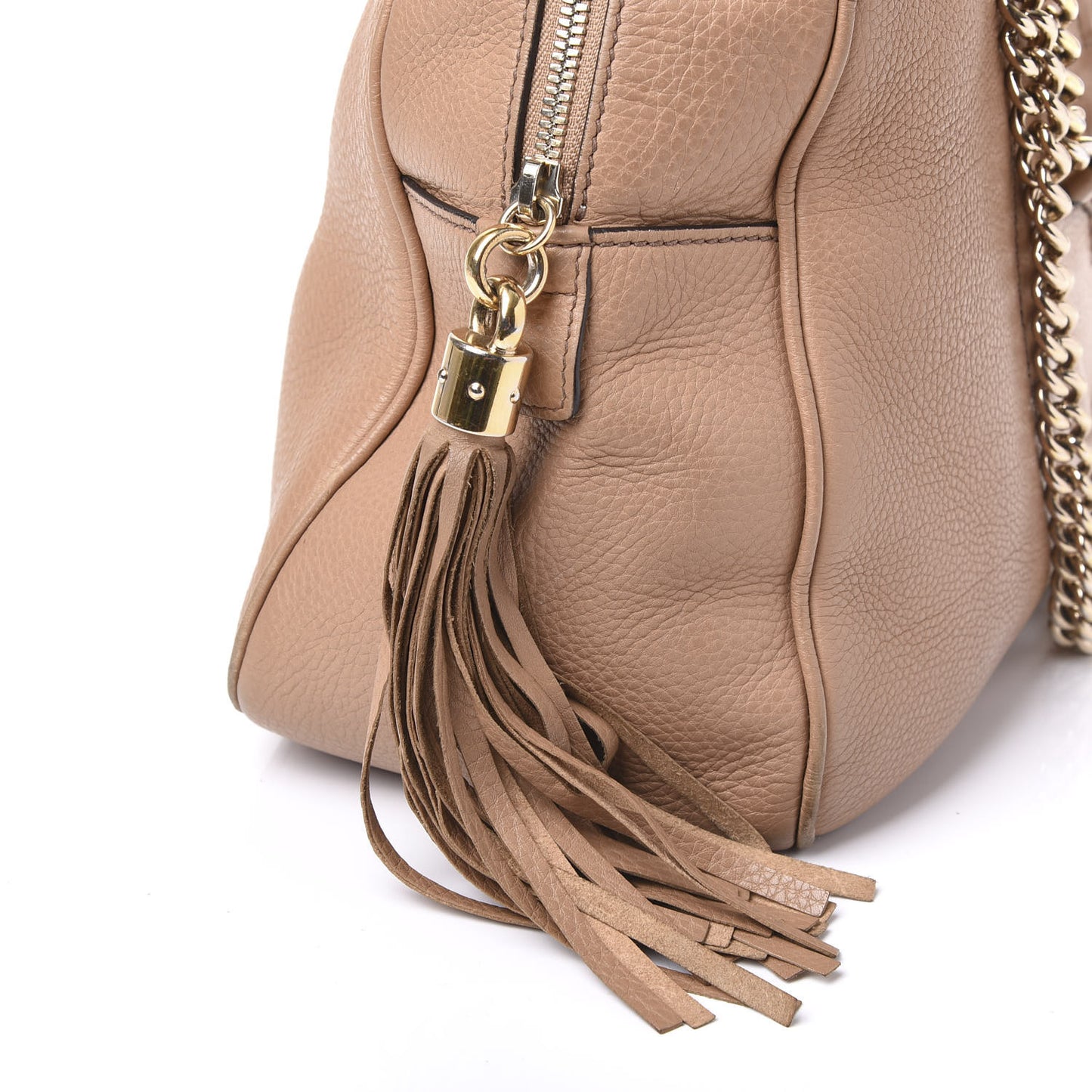 Pebbled Calfskin Medium Soho Bowler Camelia