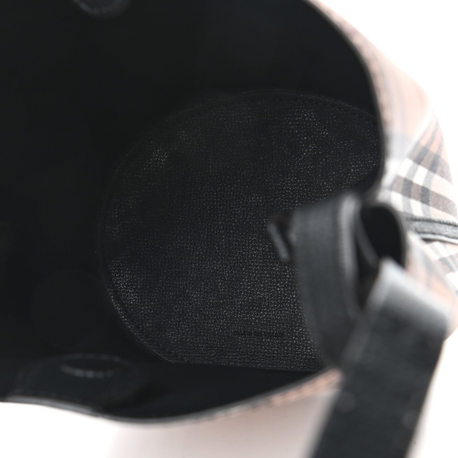 Burberry Haymarket Check Colours Small Lorne Bucket Crossbody Black 5 of 10