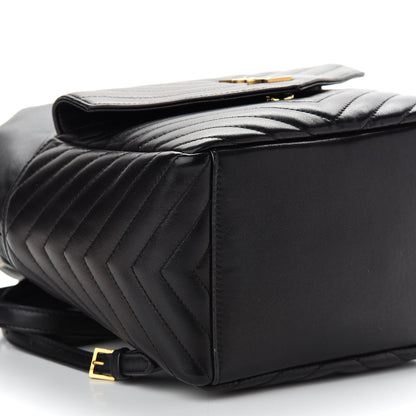 Saint Laurent Lambskin Matelasse Monogram Joe Backpack Black 7 of 8