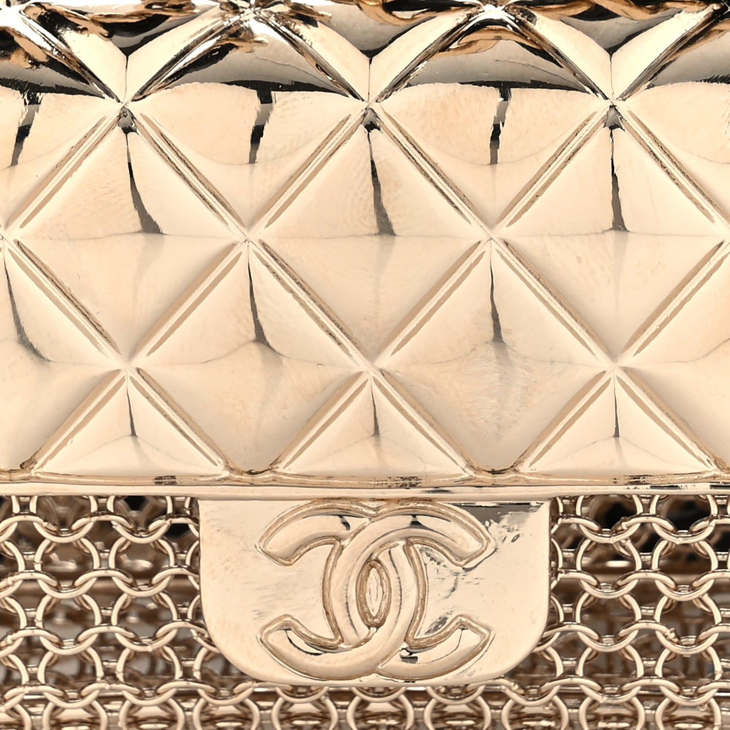 Lambskin Chain CC Flap Bag Belt 75 Black Gold
