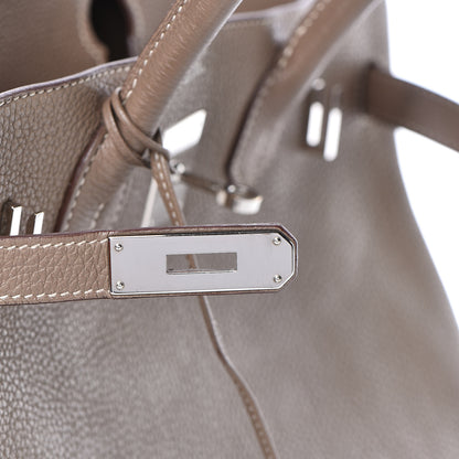 Hermes Taurillon Clemence Birkin 30 Etoupe 19 of 31