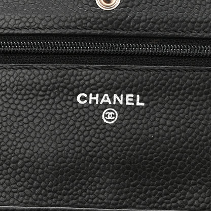 Chanel Caviar Quilted Wallet On Chain WOC Black 5 of 12