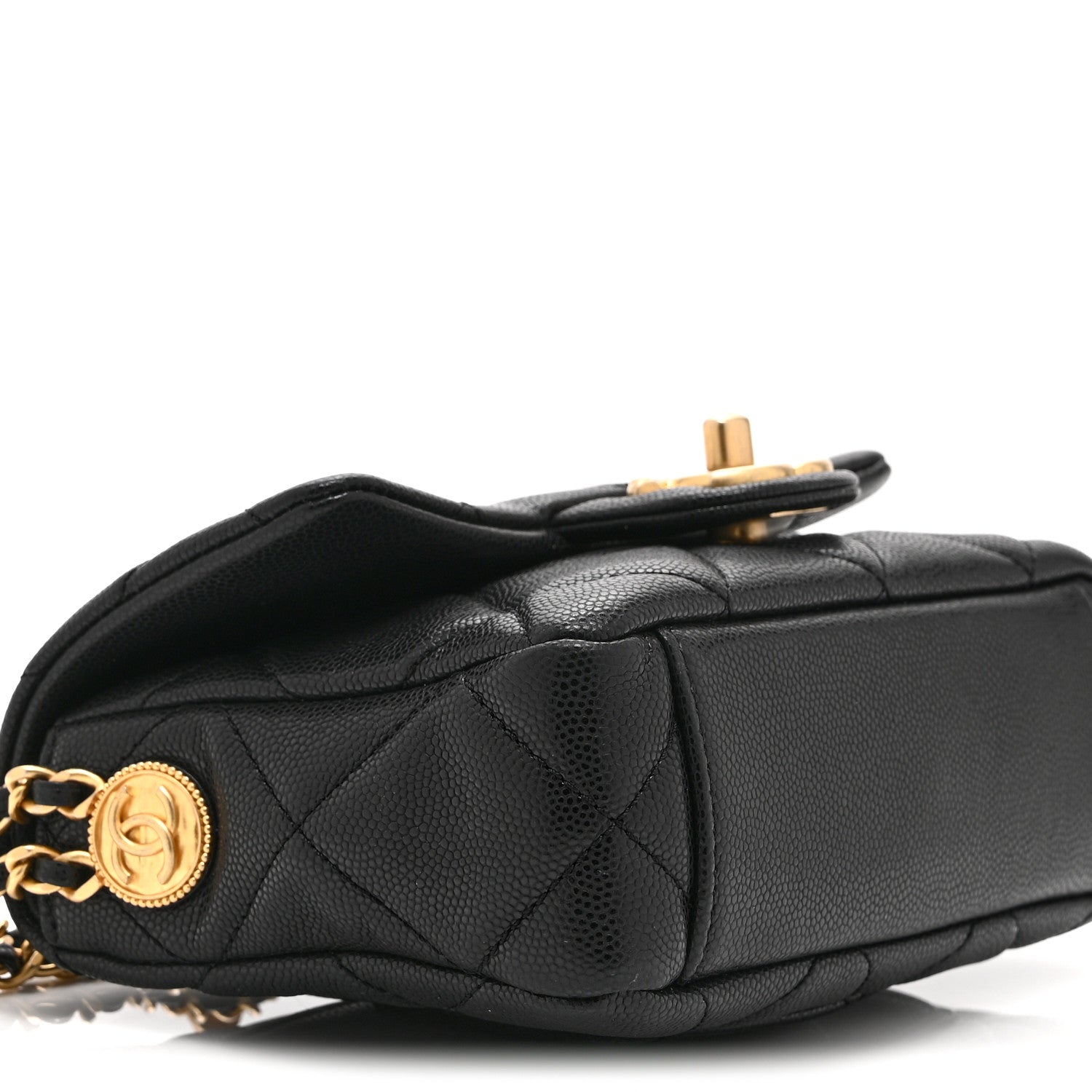 Chanel Caviar Quilted Mini Twist Your Buttons Flap Black 9 of 10