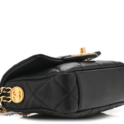 Chanel Caviar Quilted Mini Twist Your Buttons Flap Black 9 of 10