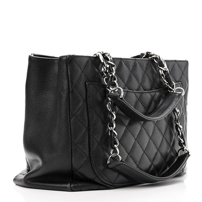 Chanel Caviar Quilted Grand Shopping Tote GST Black 3 of 11