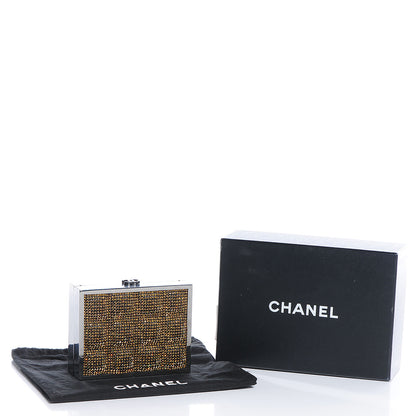 Chanel Crystal Square Quilted Box Clutch Bronze 5 of 8