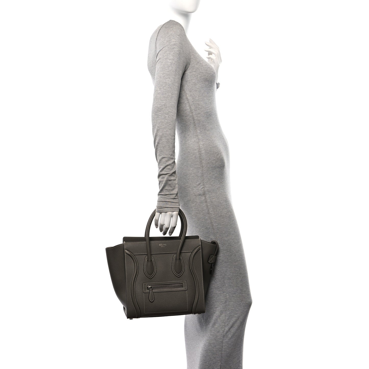Drummed Calfskin Micro Luggage Souris