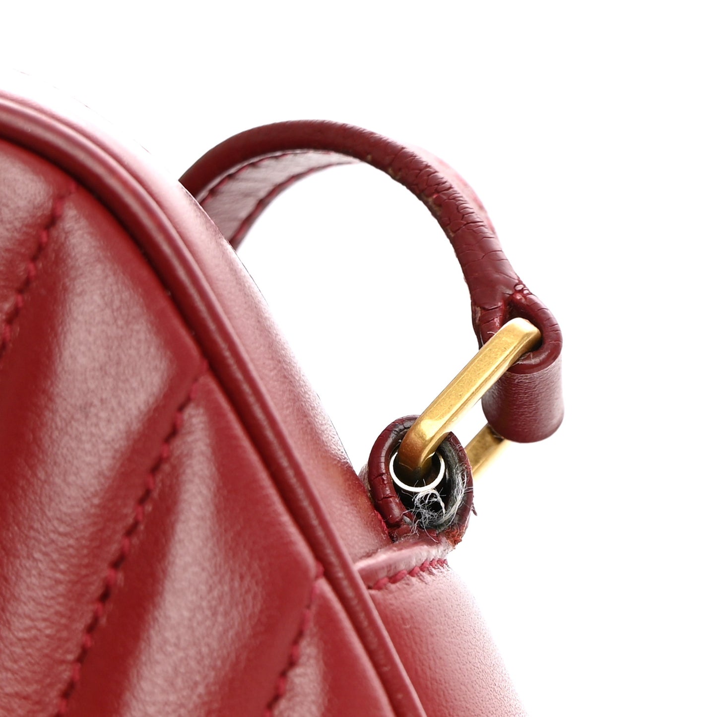 Calfskin Matelasse Monogram Lou Camera Bag Red