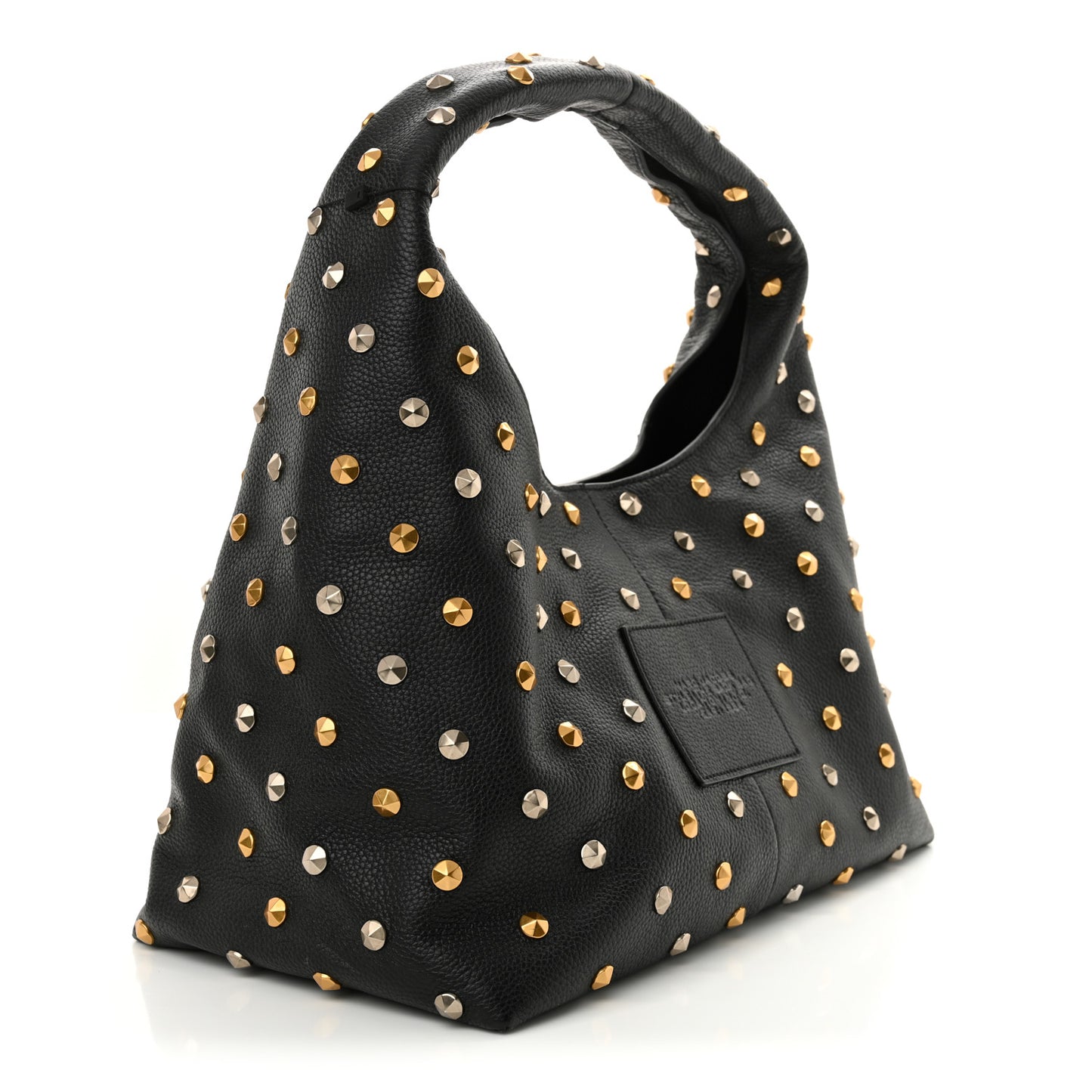Grained Calfskin  Glam Studs The Sack Bag Black